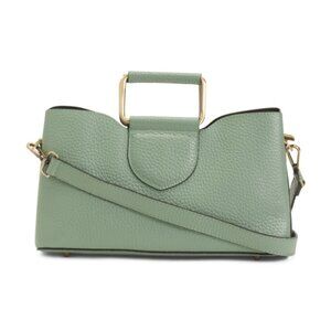 ISADORA Made In Italy Leather East West Rectangular Handle Satchel